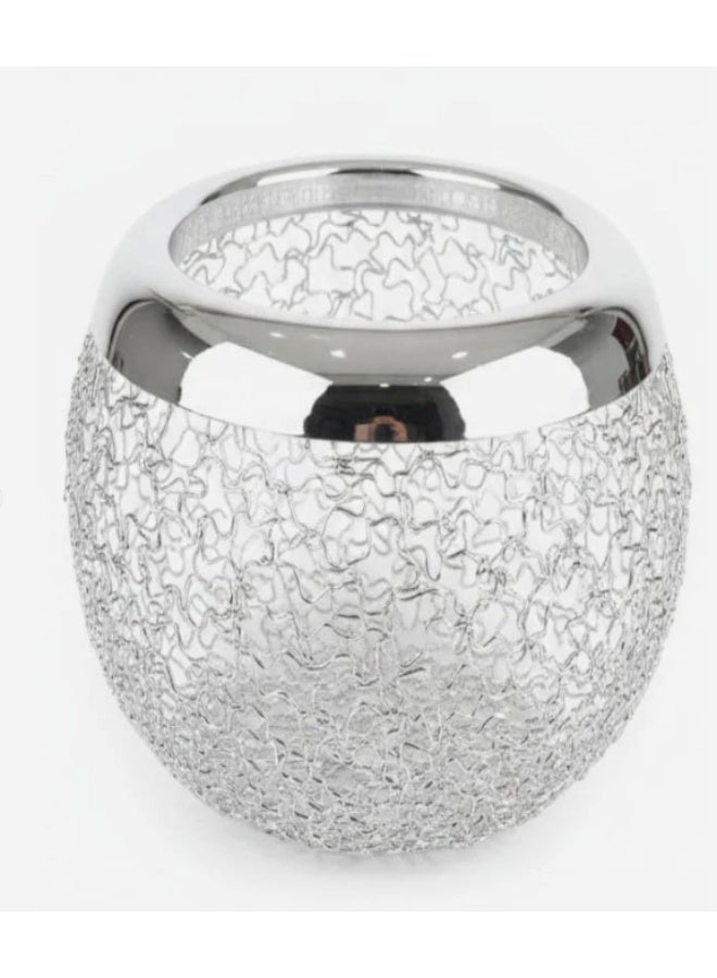 AKDC Stainless Steel Mesh Fruit Basket – Silver Finish, 16 cm Round Fruit Holder - Image 1
